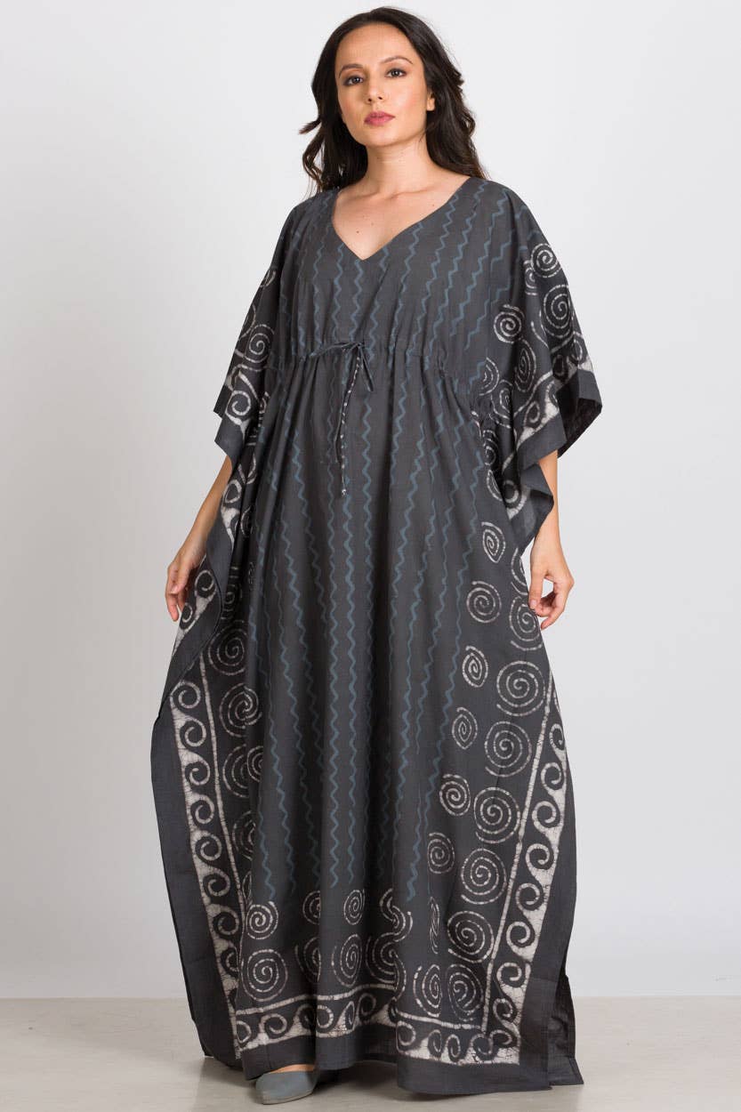 Spiral Block Print Caftans