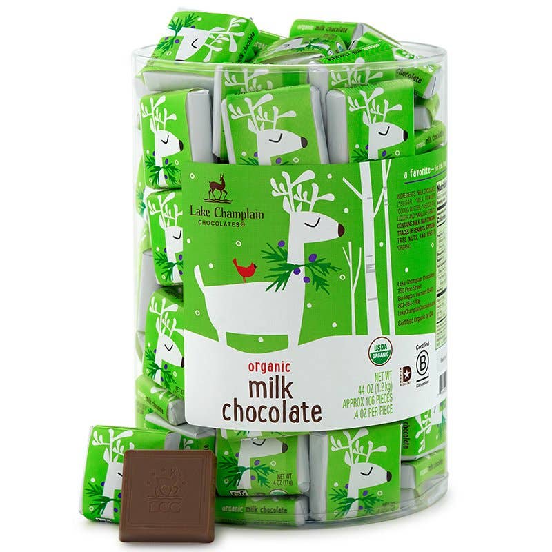 Milk Chocolate Holiday Organic Squares (Individual)