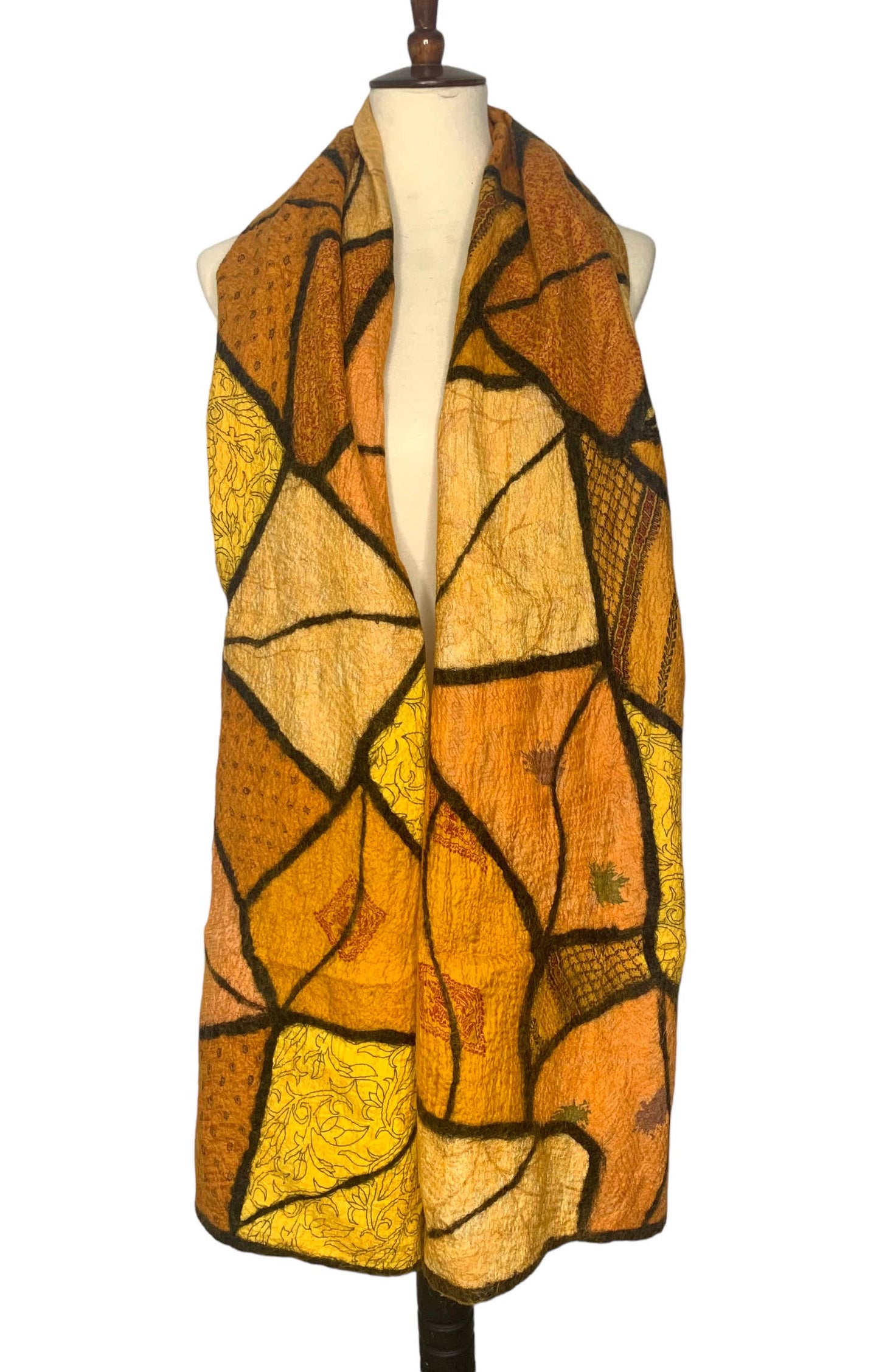 Sari Patchwork Scarf - Gold
