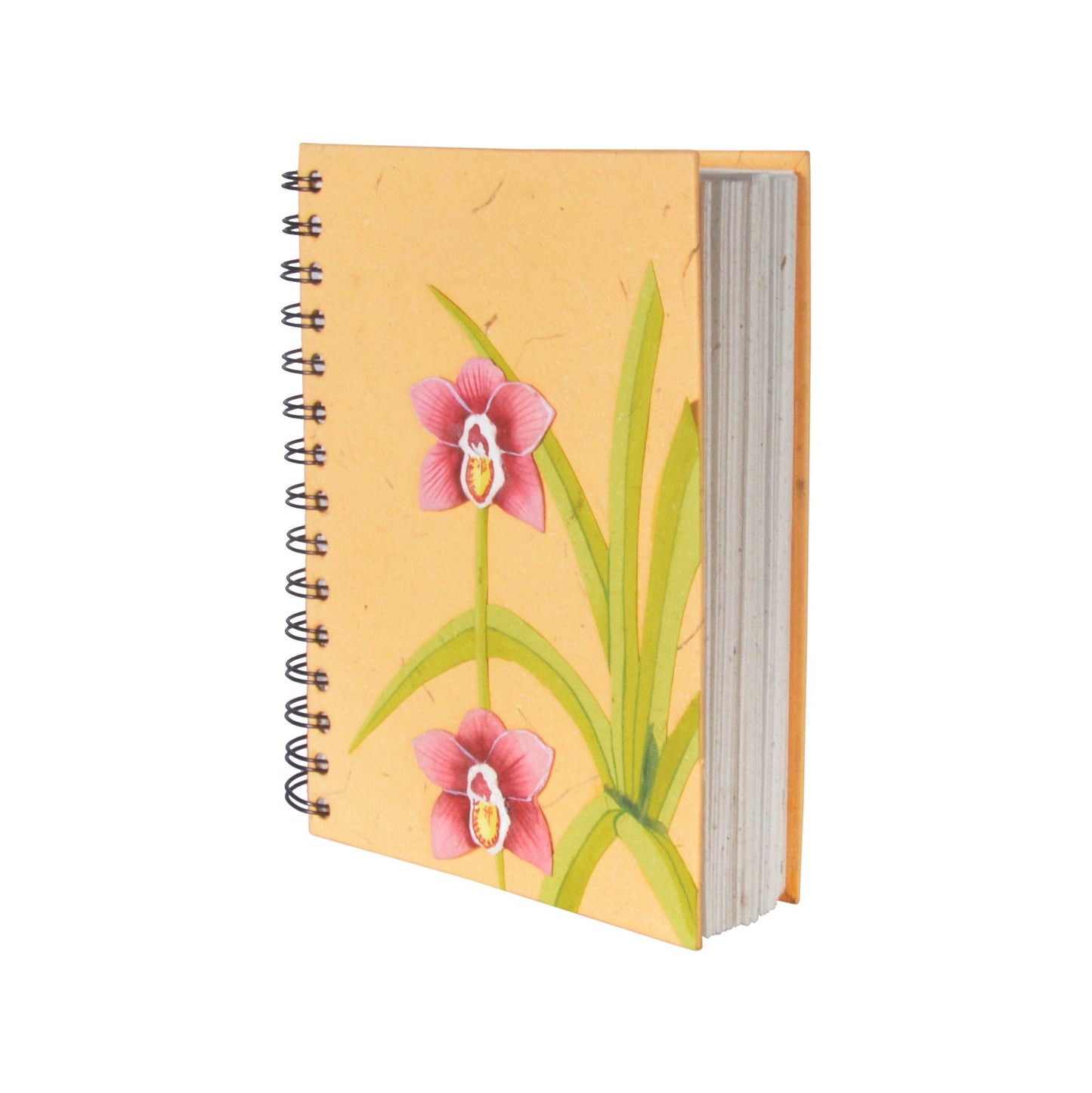 Large Notebook - Sweet Orchid Flower Yellow