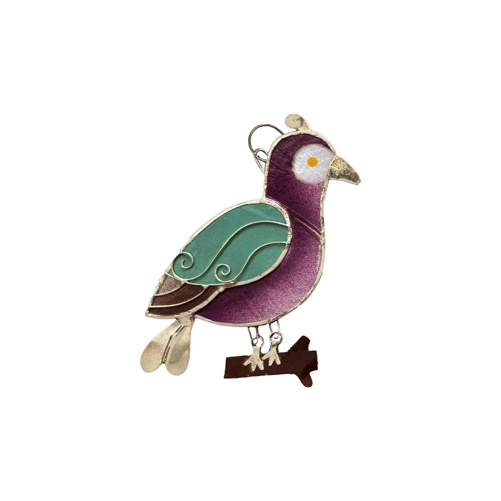 Pigeon Capiz Shell Ornament
