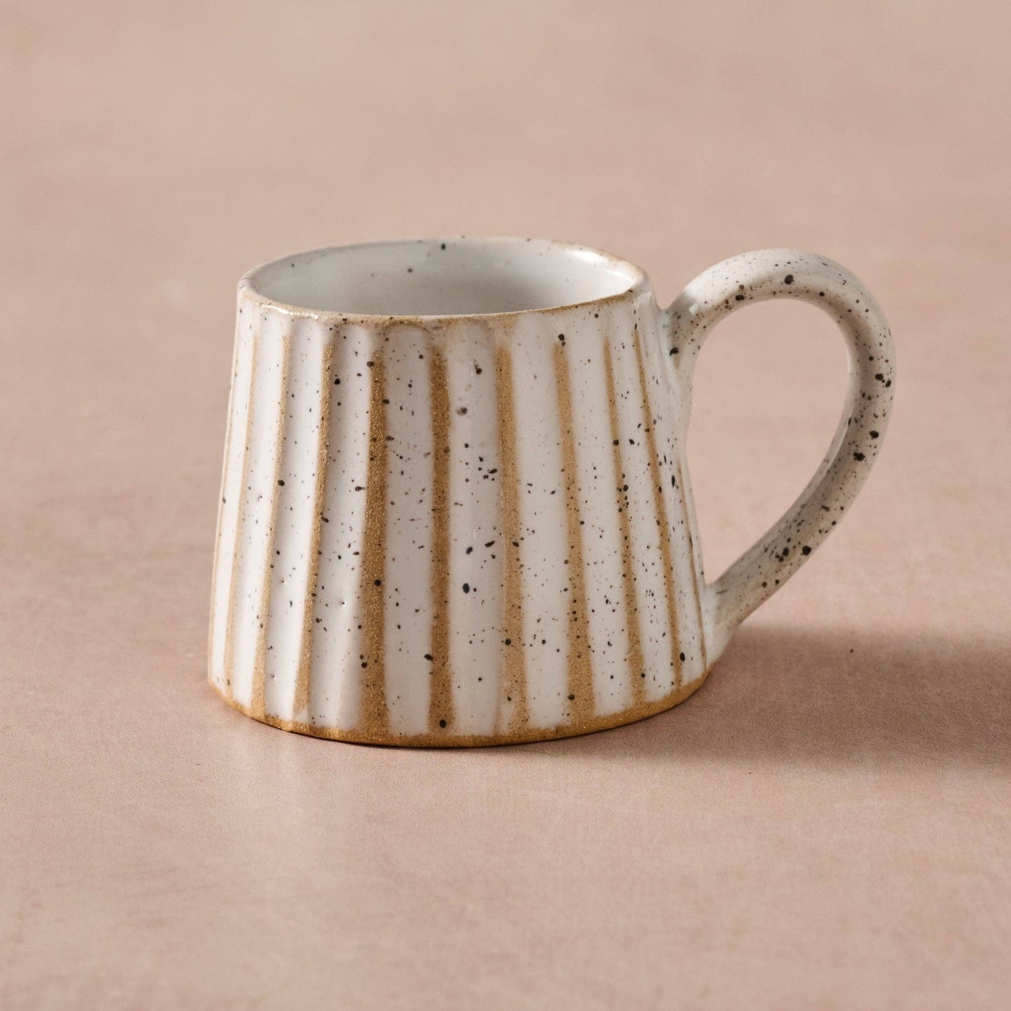 Sundara Conical Fluted Ceramic Espresso Mugs - Assorted