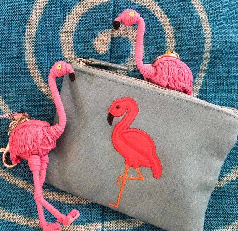 Finley the Flamingo String Doll Keychain
