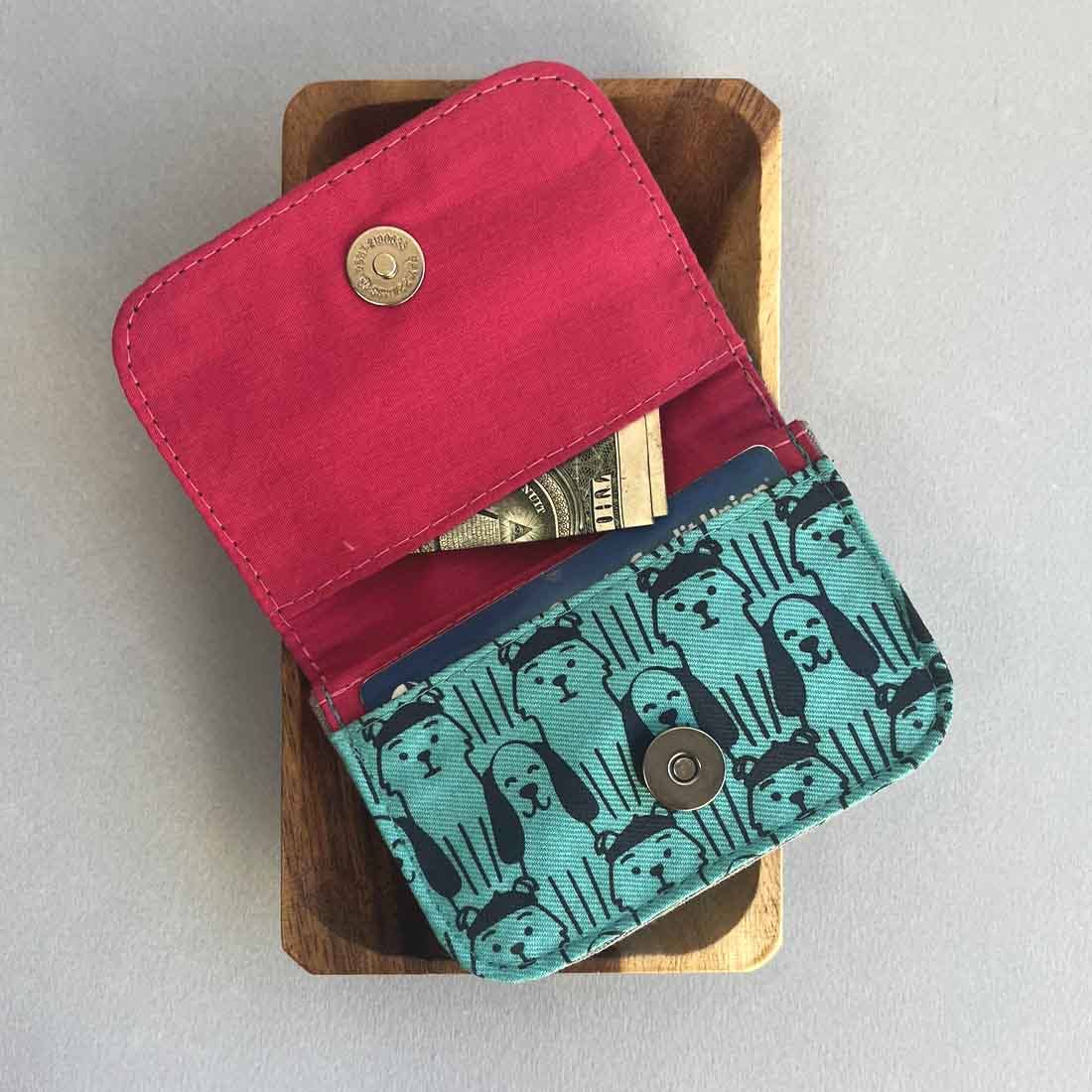 Cotton Canvas Cardholders - Dog Prints