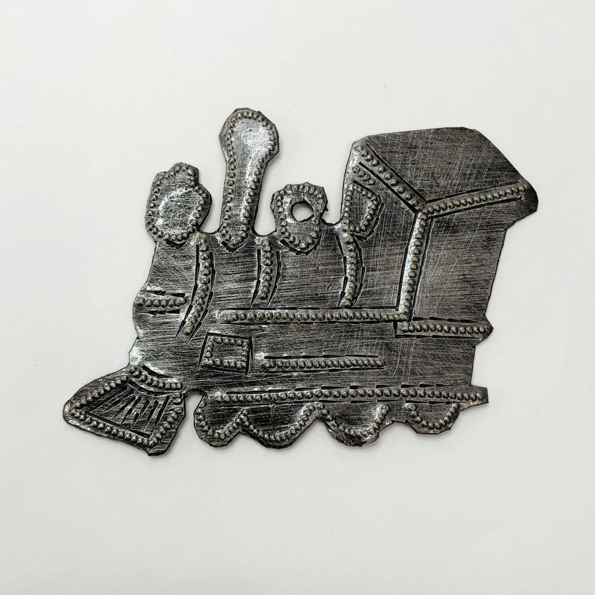 Upcycled Metal Train Ornament