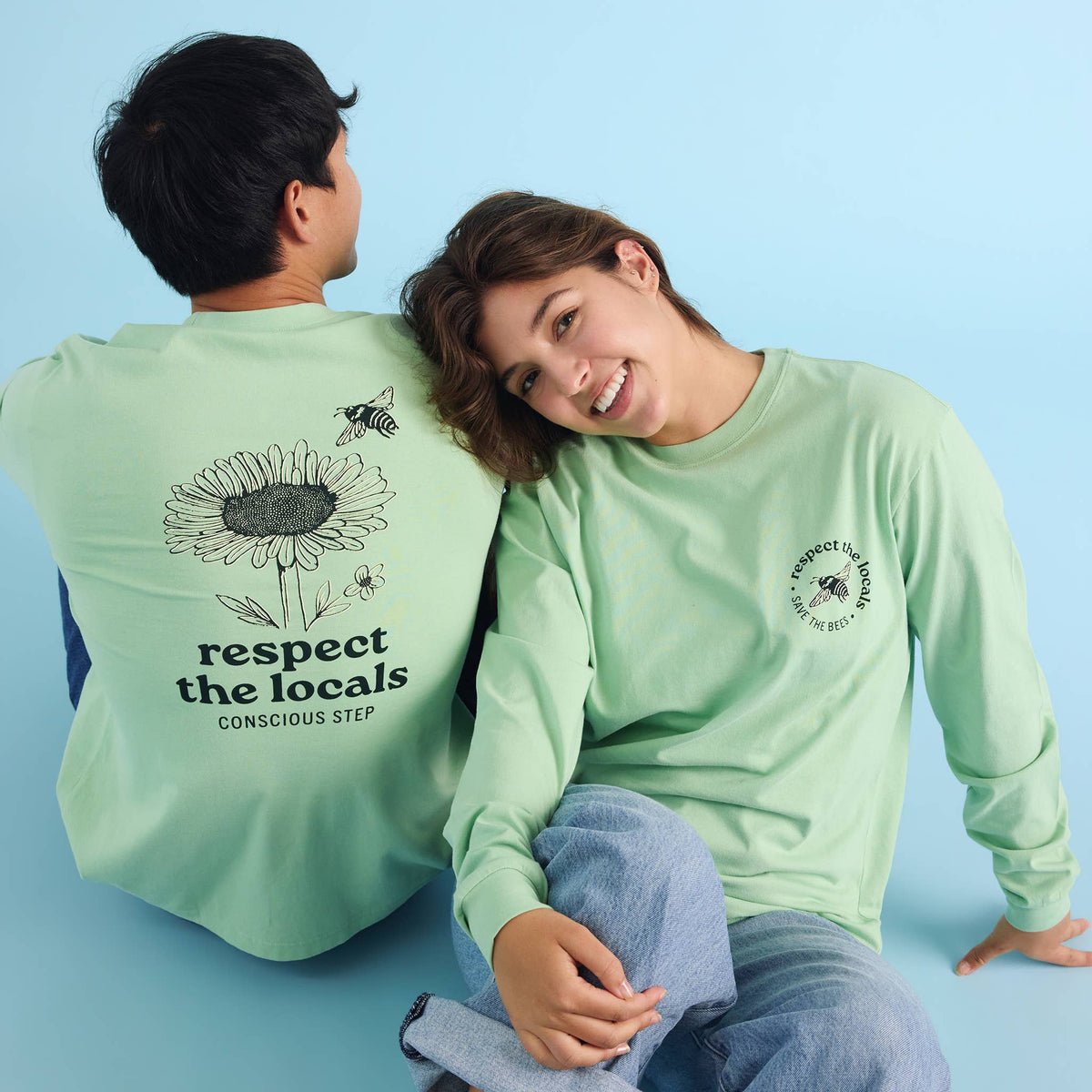 Respect the Locals Long Sleeve T-Shirt | Organic Cotton