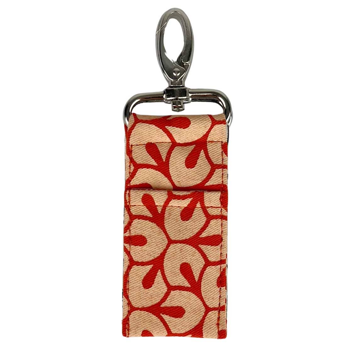 Lip Balm Bag - Lip Balm Holder - Lip Balm Clip -  Leaf Print
