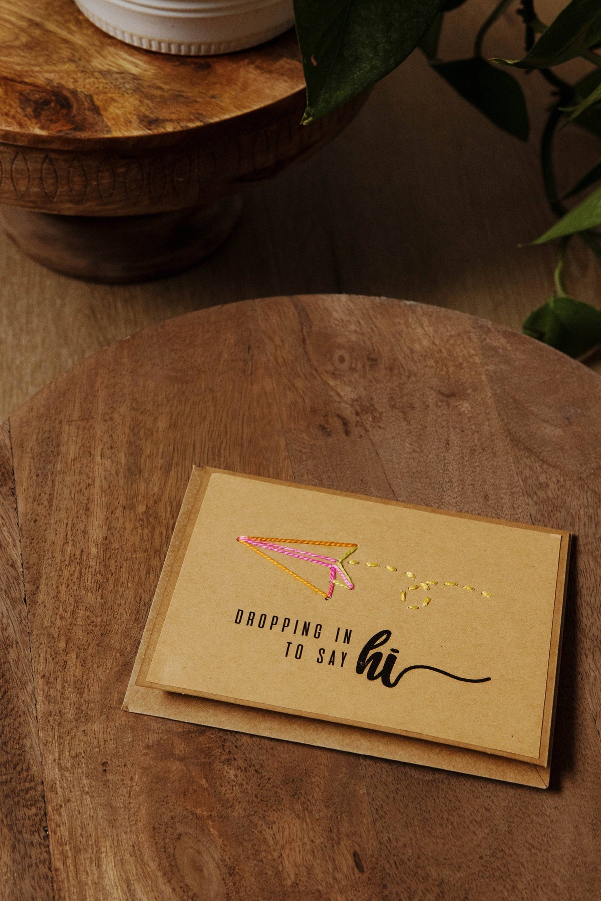 Paper Airplane Hello Greeting Card