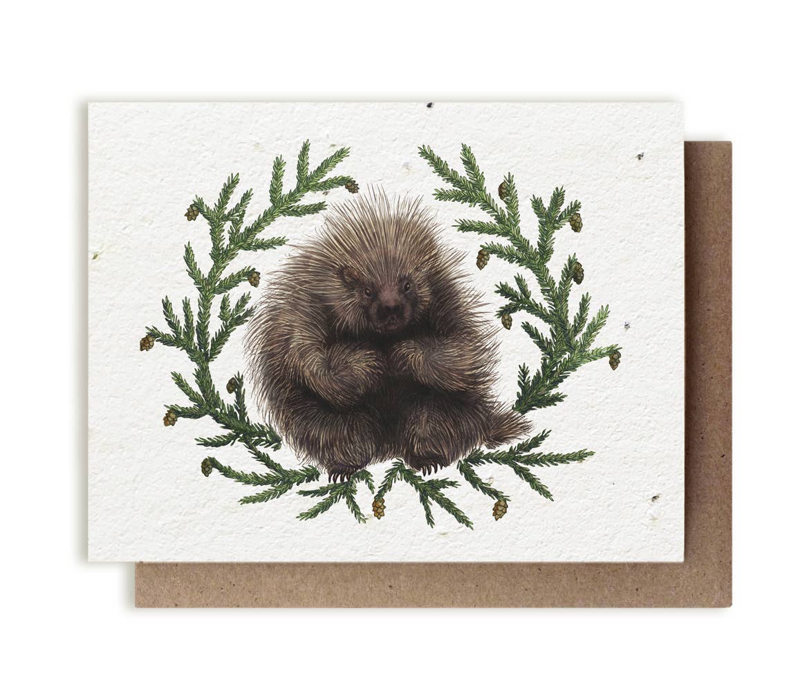 Porcupine & Hemlock Plantable Herb Seed Card