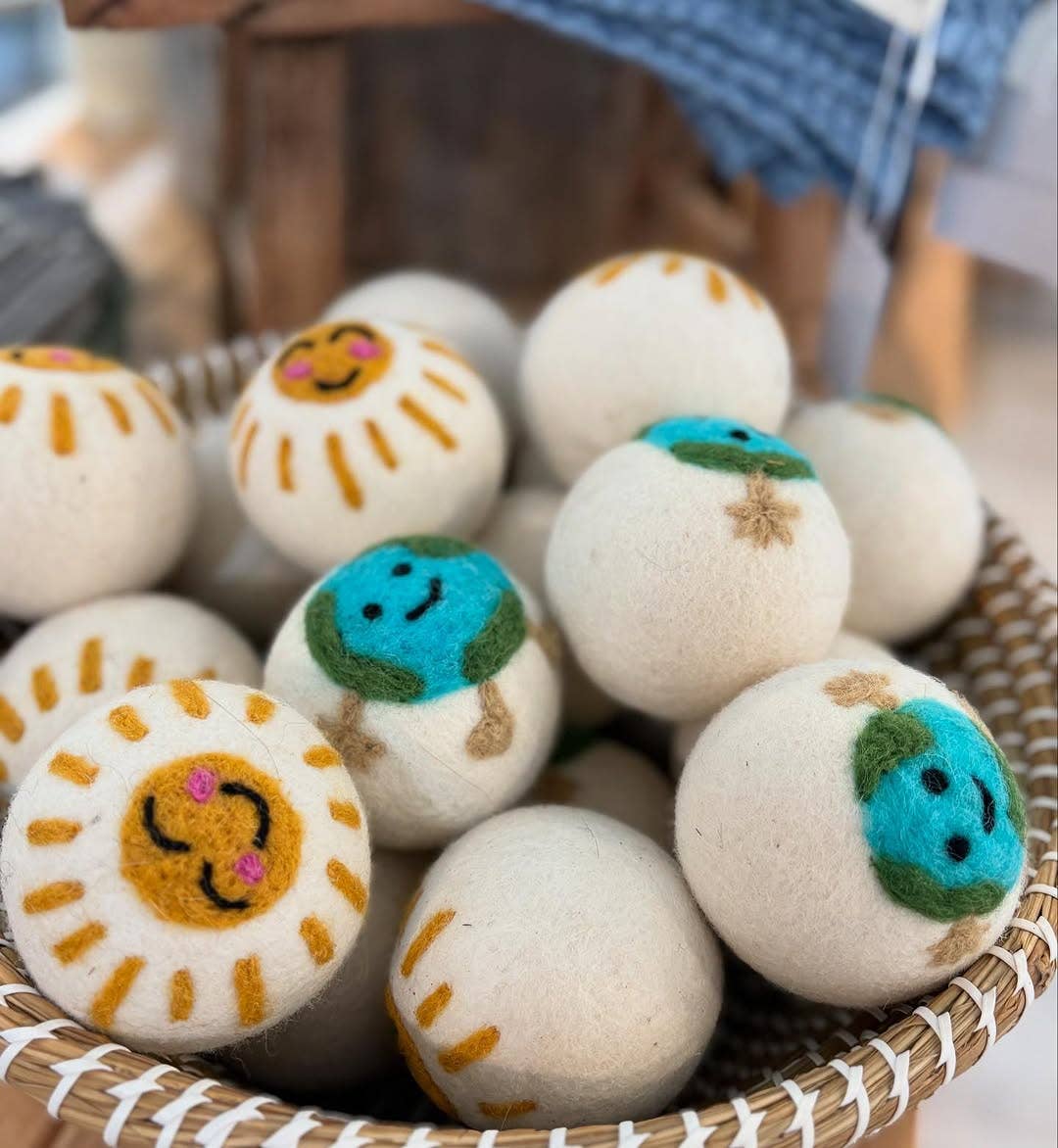 Earth • Sun • Rainbow: Eco Wool Dryer Balls