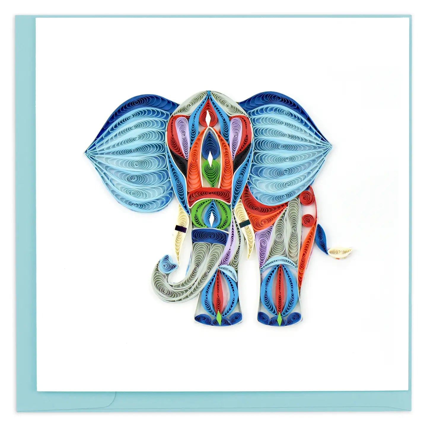 Quilled Abstract Elephant Greeting Card