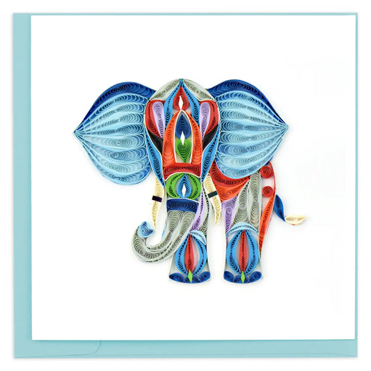 Quilled Abstract Elephant Greeting Card