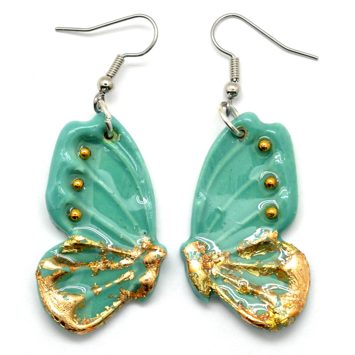 Ceramic Butterfly Wing Dangle Earrings - Assorted