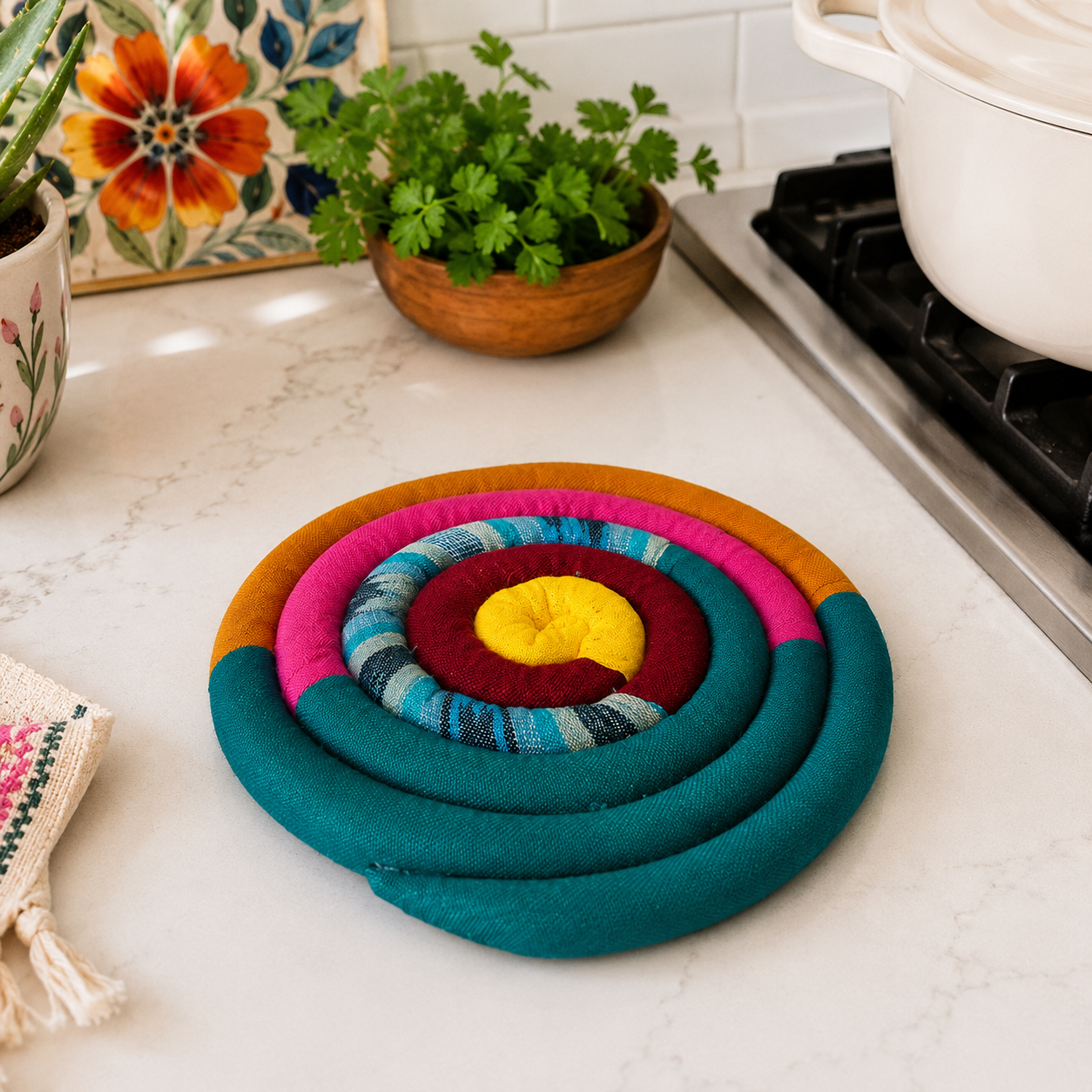 Bloom Spiral Spiced Trivet - Large