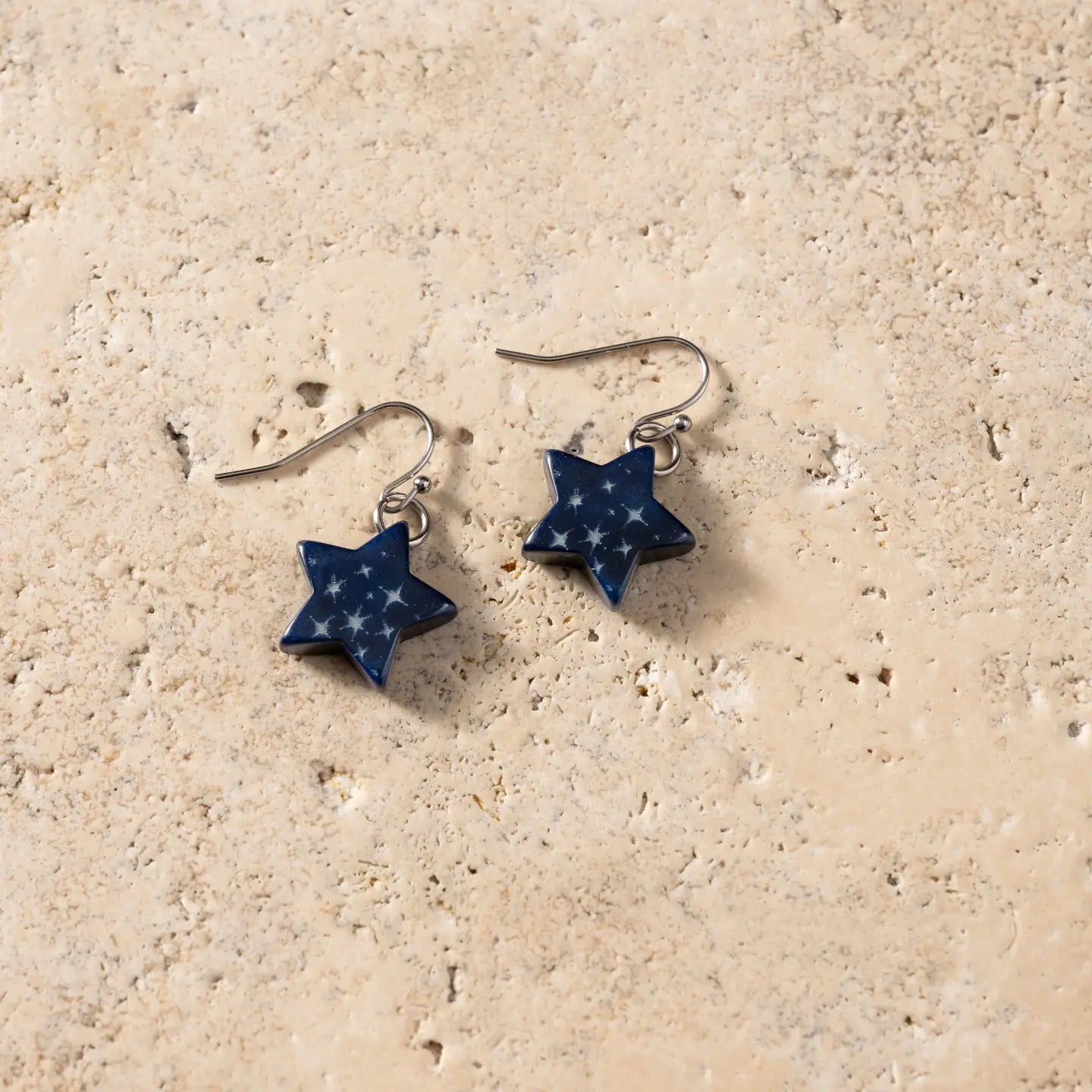 Costera Tagua Nut Star Earrings