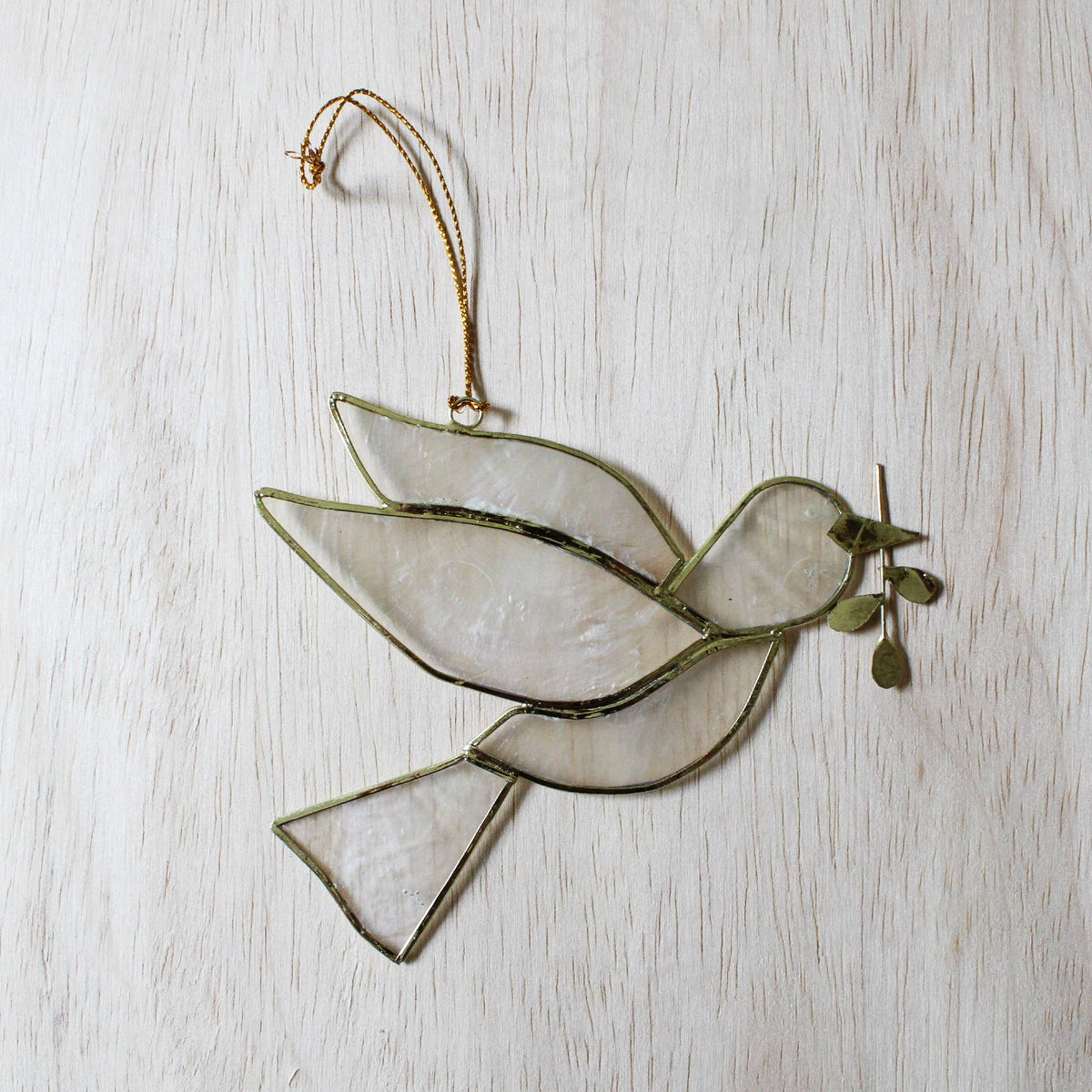 Peace Dove Capiz Shell Ornament