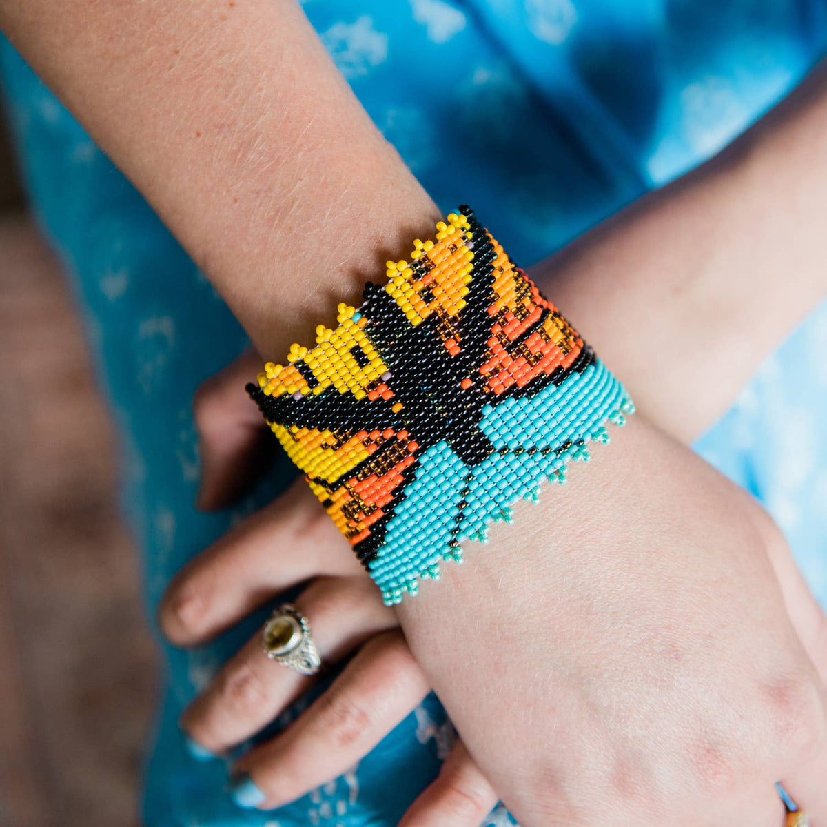 Orange Butterfly Cuff