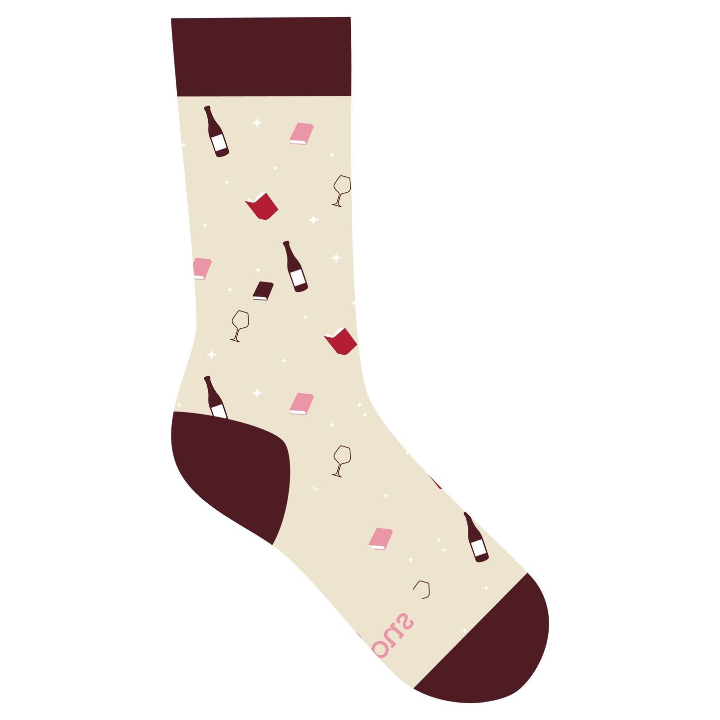 Socks that Give Books (Beige Books and Wine)