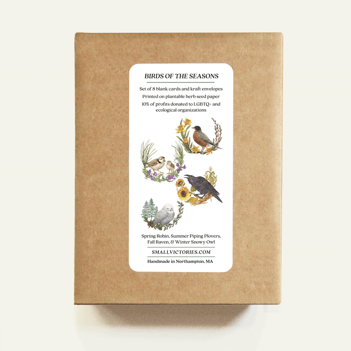 Birds of the Seasons Card Set (8) - Plantable Herb Paper