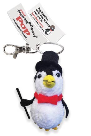 Pop the Penguin String Doll Keychain