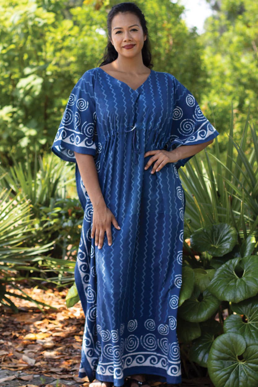 Spiral Block Print Caftans