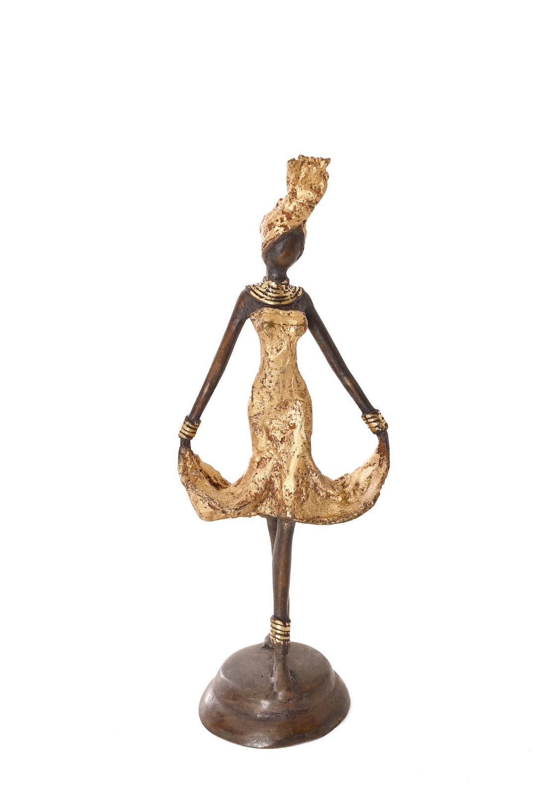 Momentum Burkina Bronze Sculpture - Gold