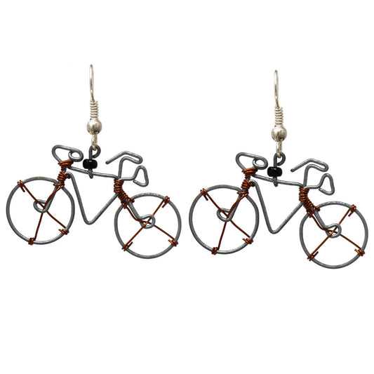 Wire Bicycle/Bike Earrings