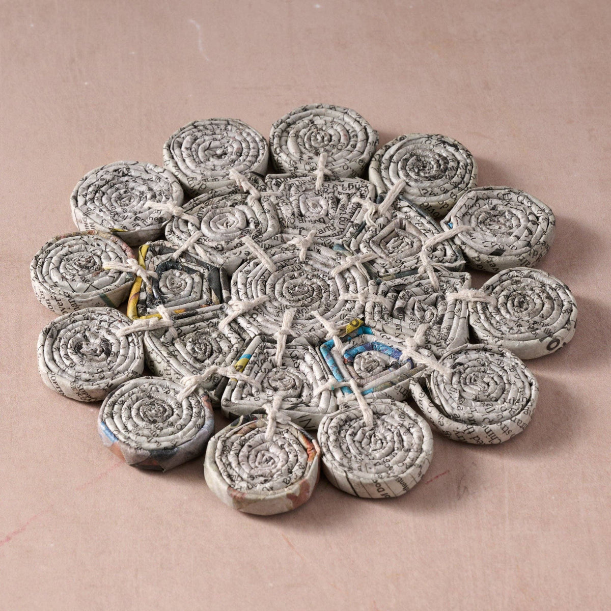 Balita Round Rolled Newsprint Trivet