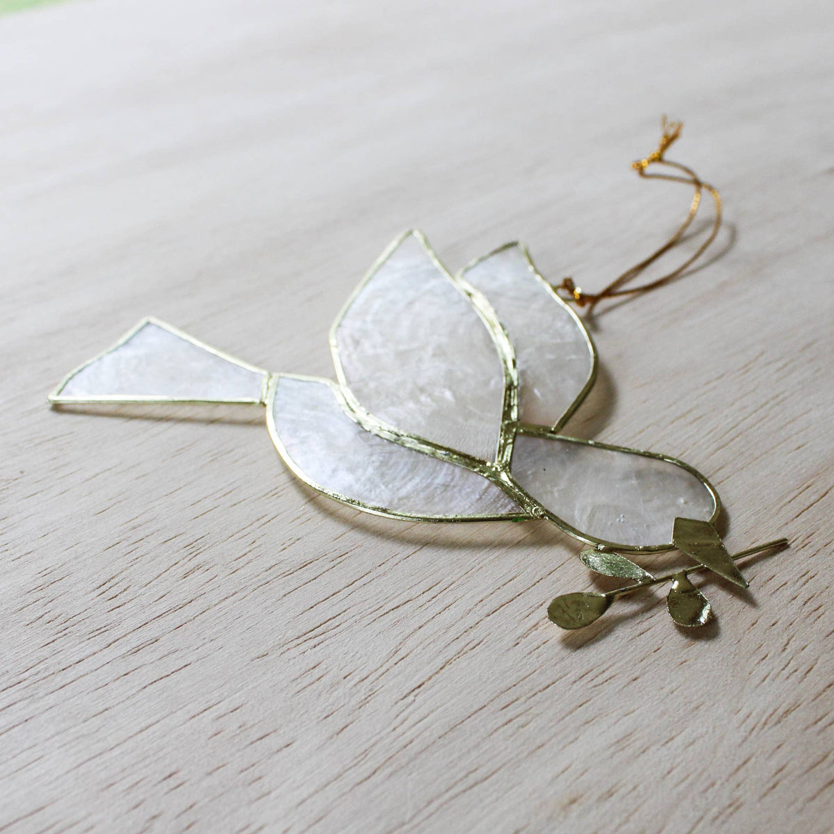 Peace Dove Capiz Shell Ornament