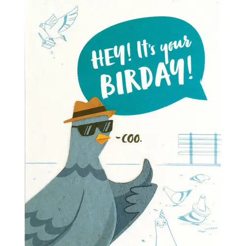 Pigeon "Birday" Birthday Card