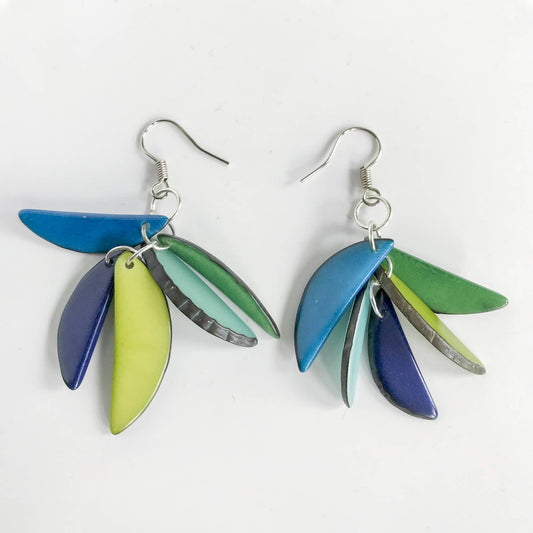 Tagua 5 Fragments Cascade Lua Earrings