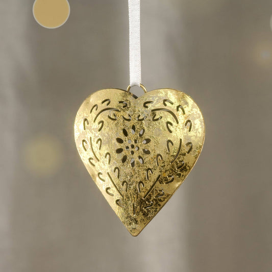 Rasika Gold Iron Heart Ornament