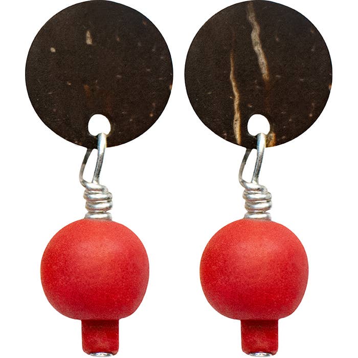 Coconut Stud Earrings - Poppy