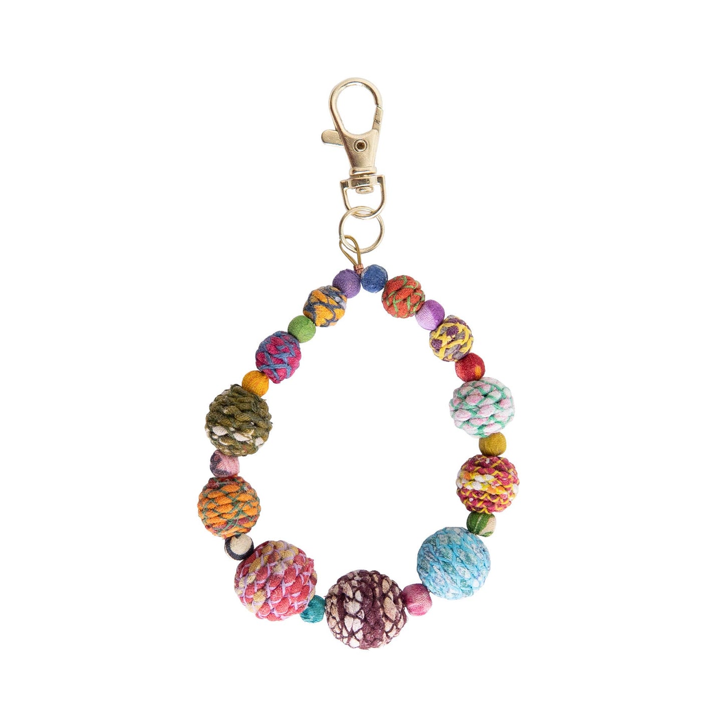 Threaded Kantha Teardrop Bag Clip