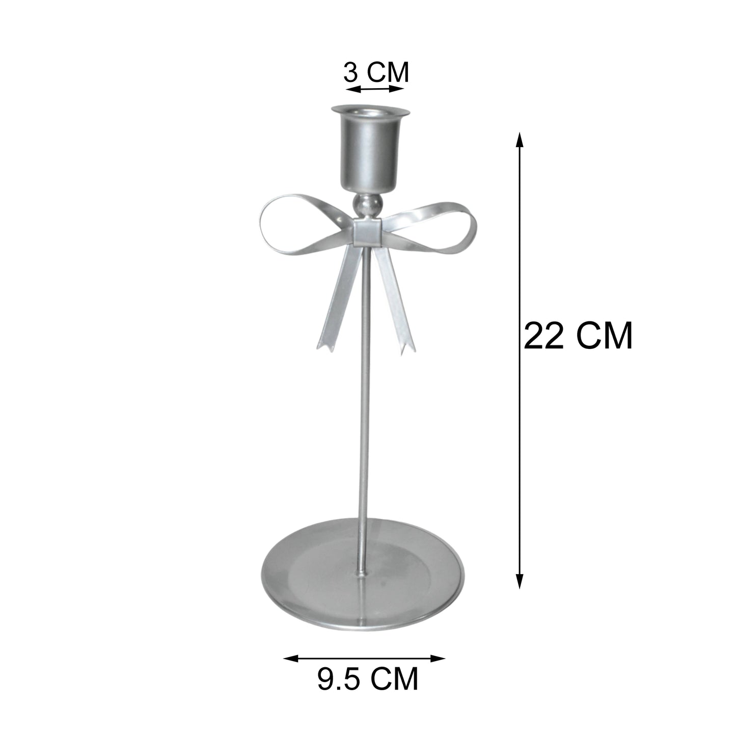 Silver Bow Candleholder