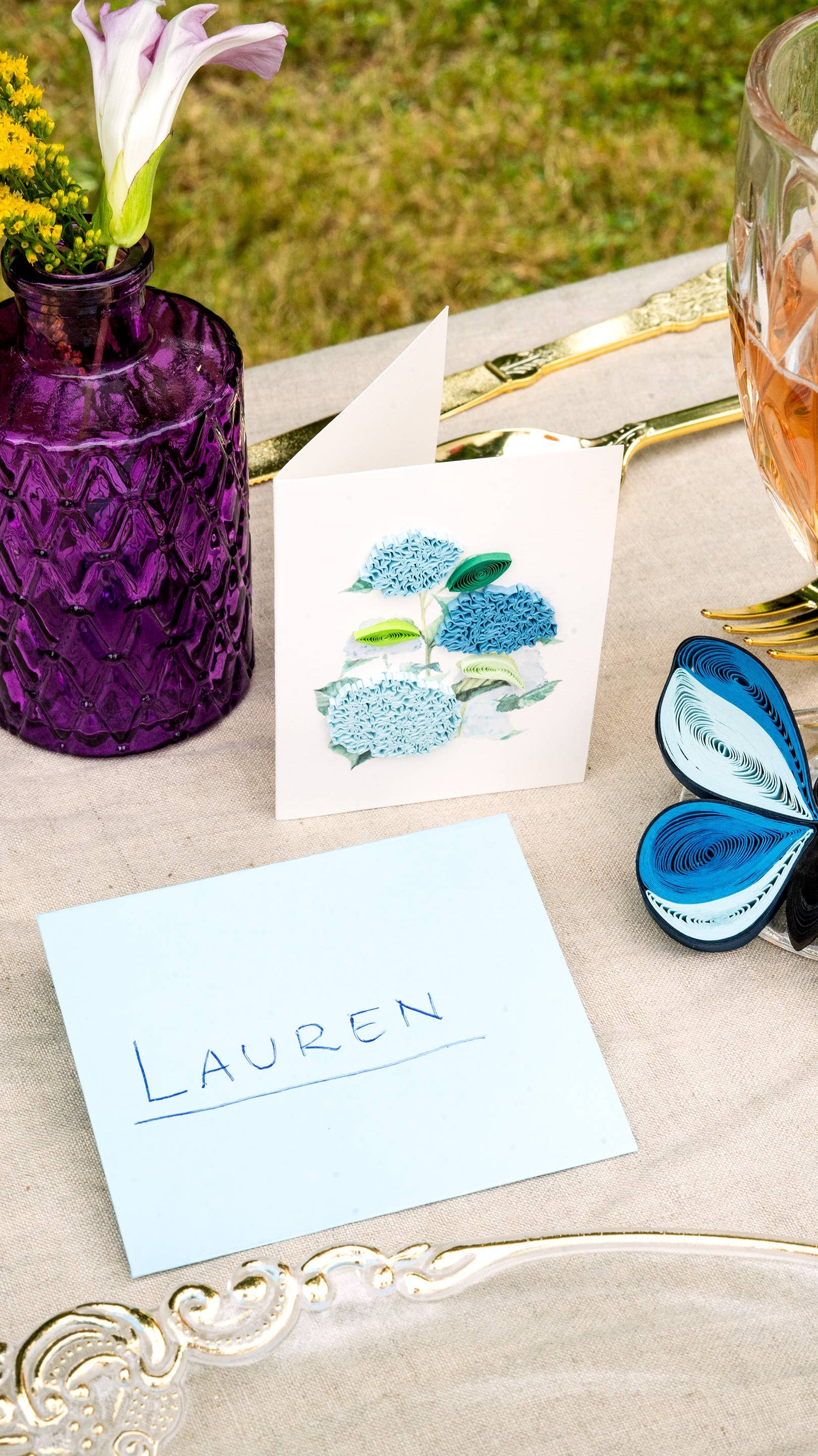 Wild Hydrangea Gift Enclosure Mini Card