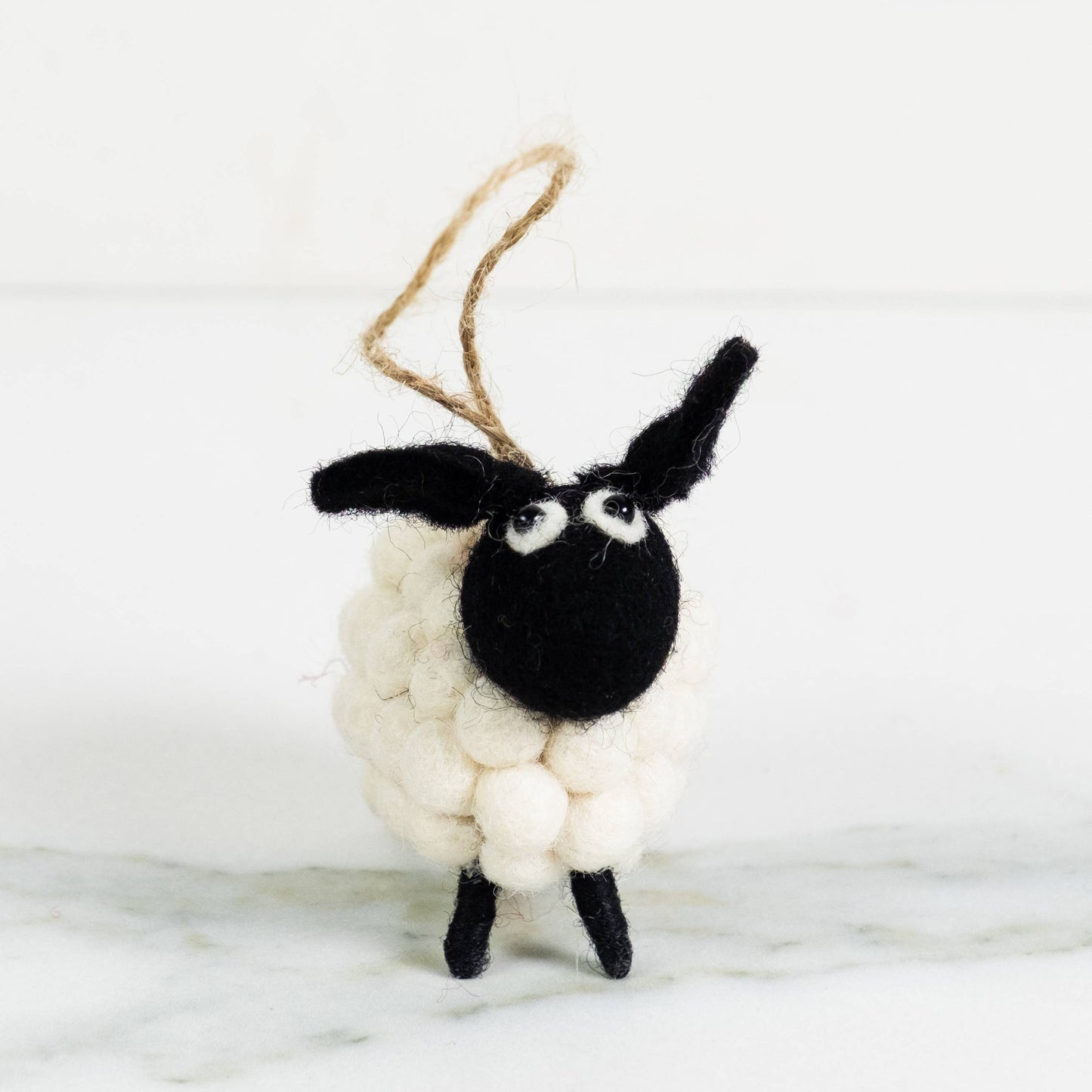 White Ball Sheep Ornament