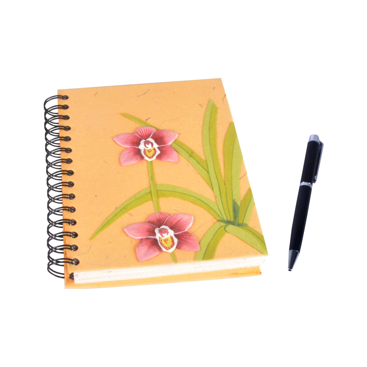 Large Notebook - Sweet Orchid Flower Yellow