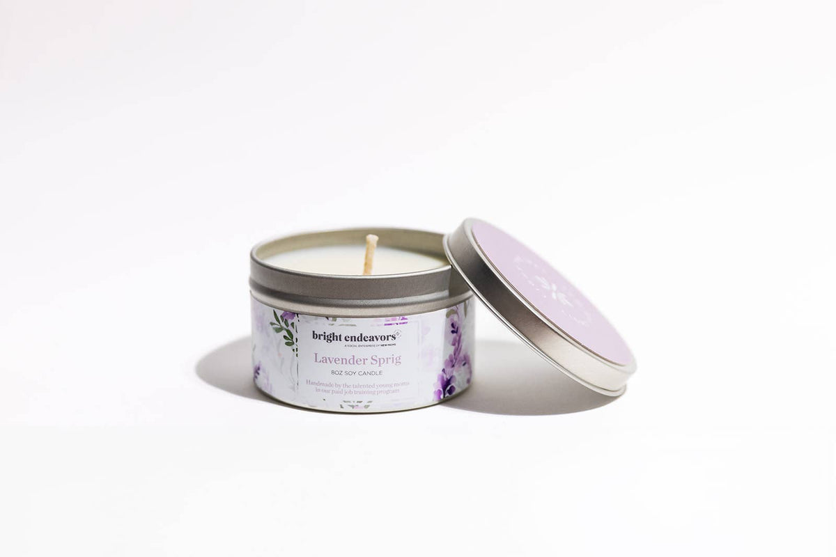 9oz Glass Soy Candle - Lavender Sprig