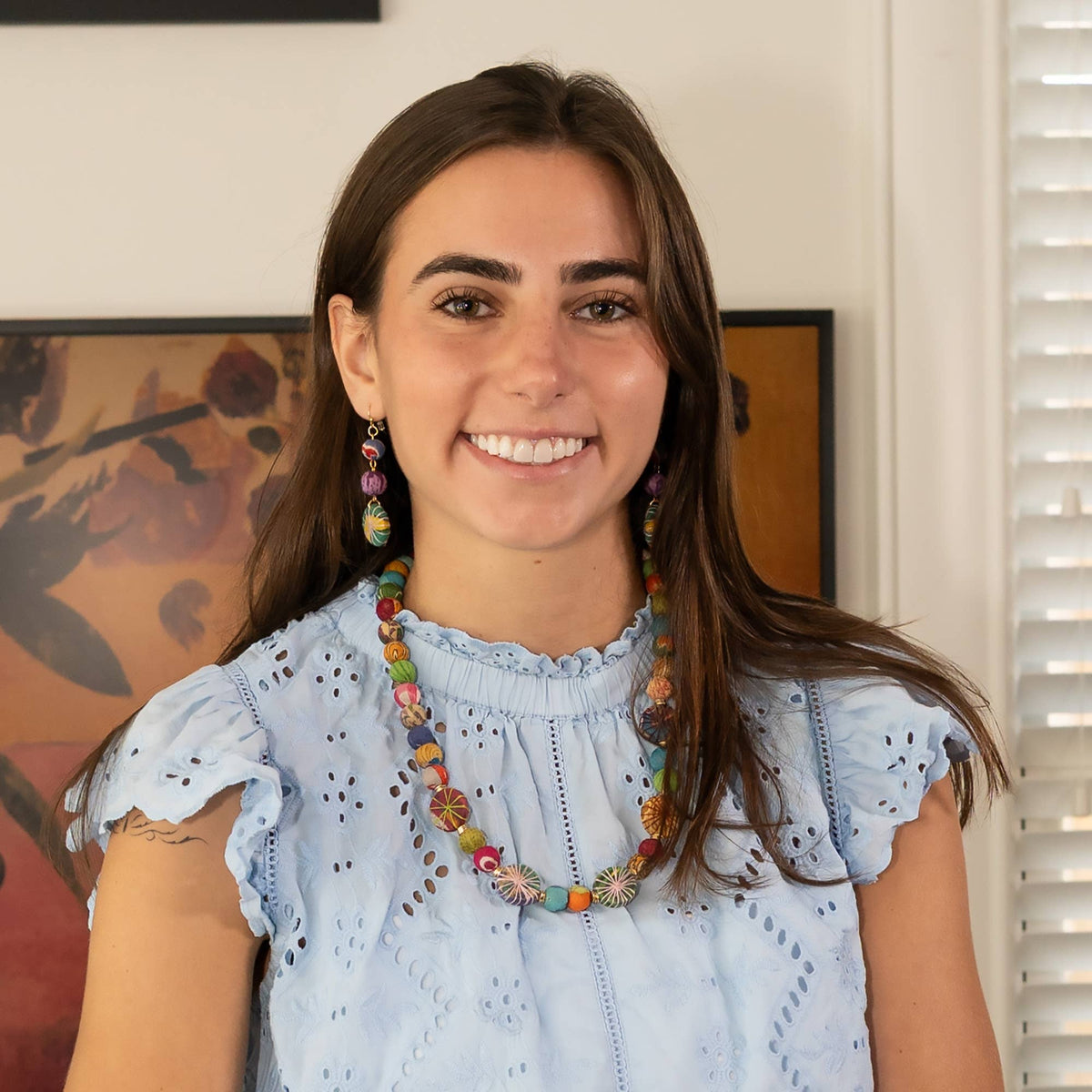 Kantha Threadburst Quintet Necklace