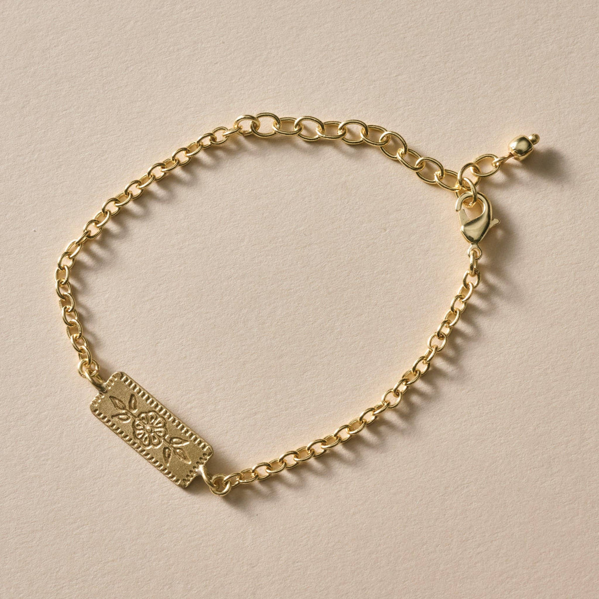 Arati Etched Floral Bracelet