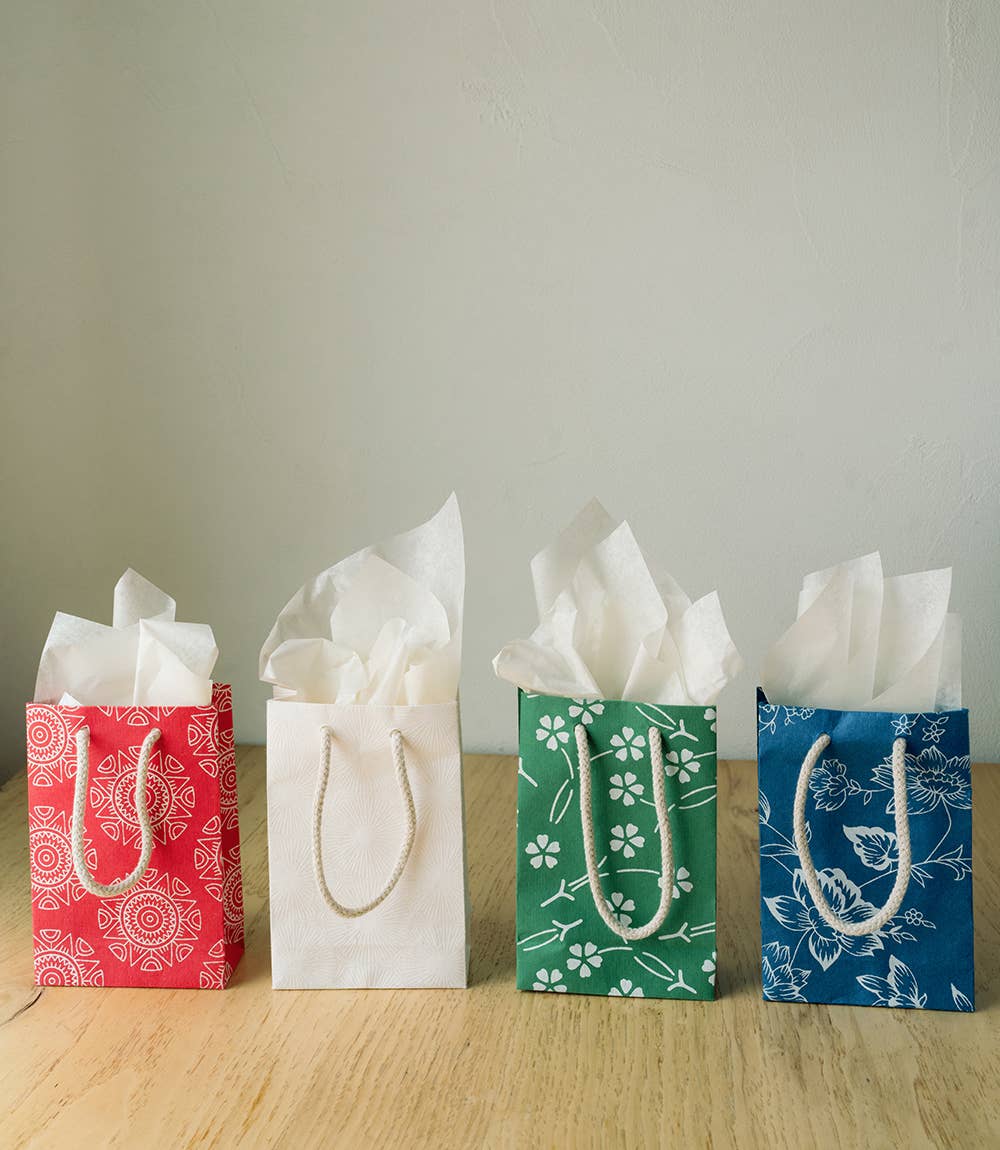 Recycled Paper Small Gift Bag - Assorted Holiday