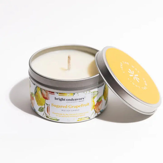 4oz Tin Soy Candle - Sugared Grapefruit