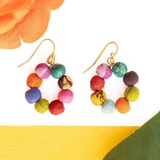 Kantha Classic Mini Hoops