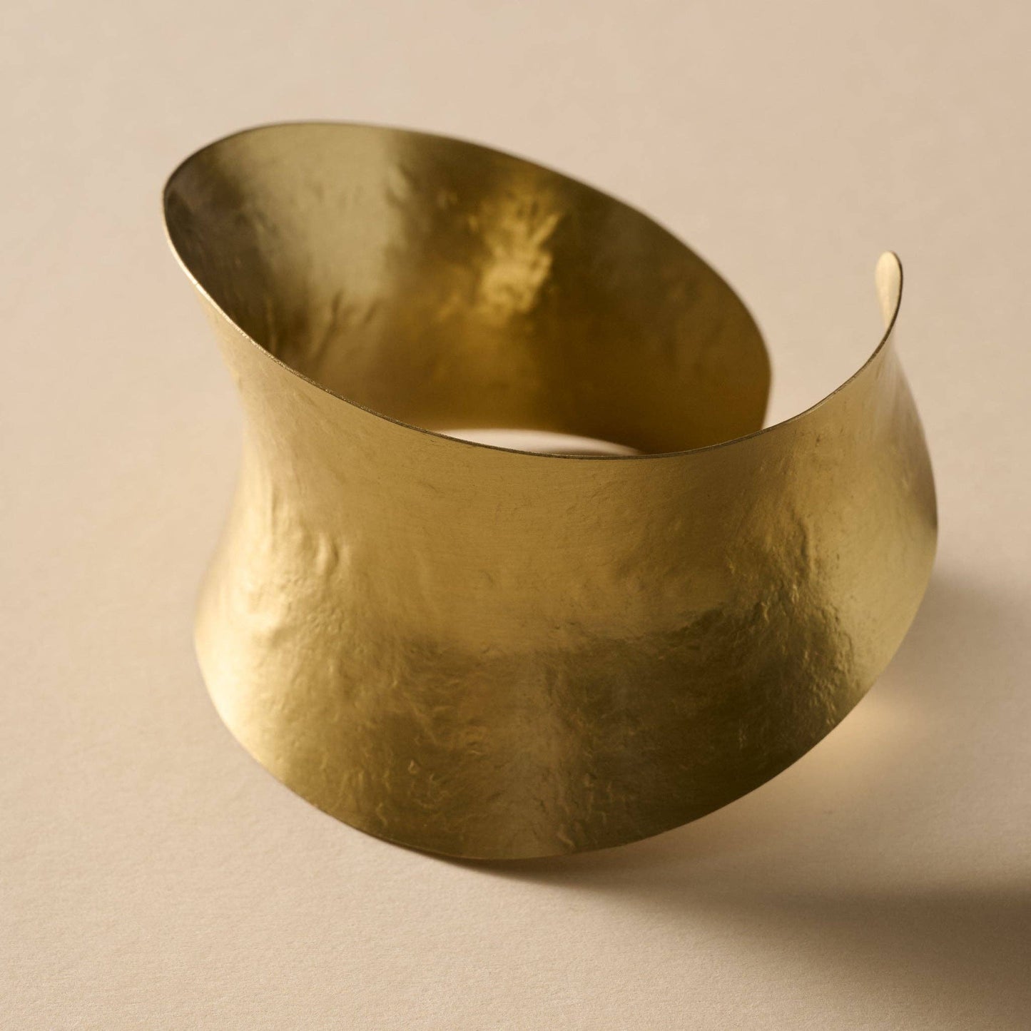 Varsha Hammered Brass Cuff Bracelet