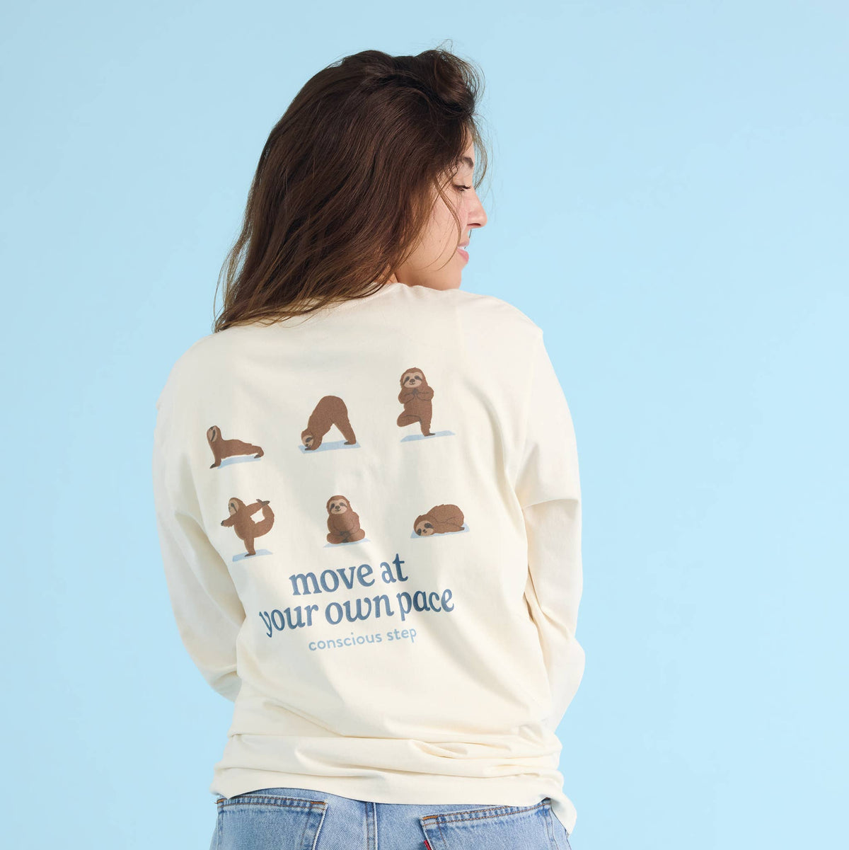 Move at Your Own Pace Long Sleeve T-Shirt | Organic Cotton
