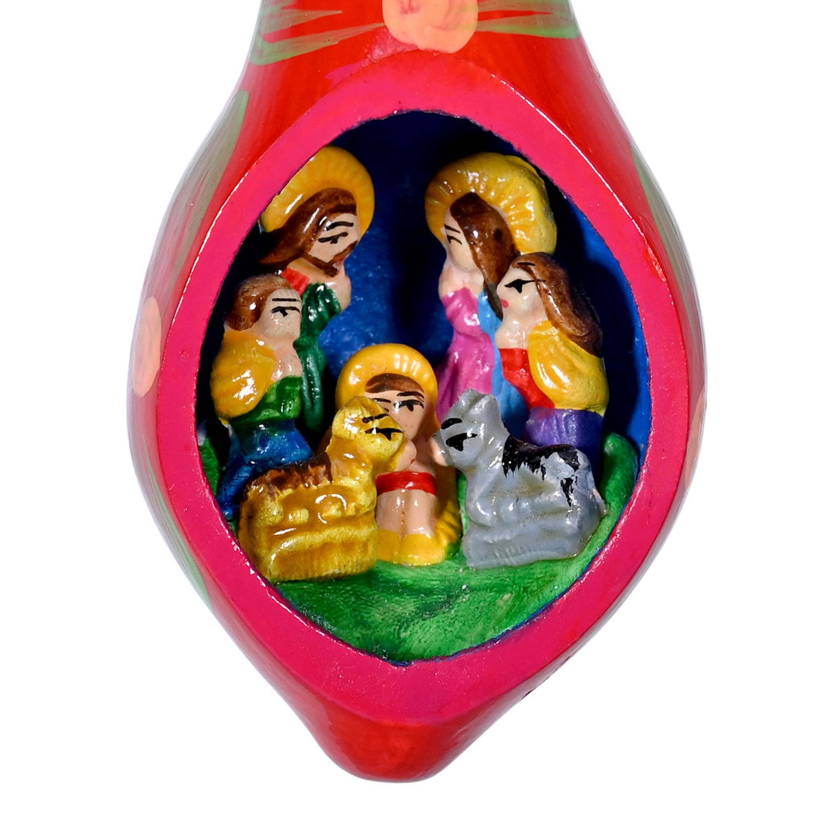 Nativity Drop Gourd Ornament - Assorted