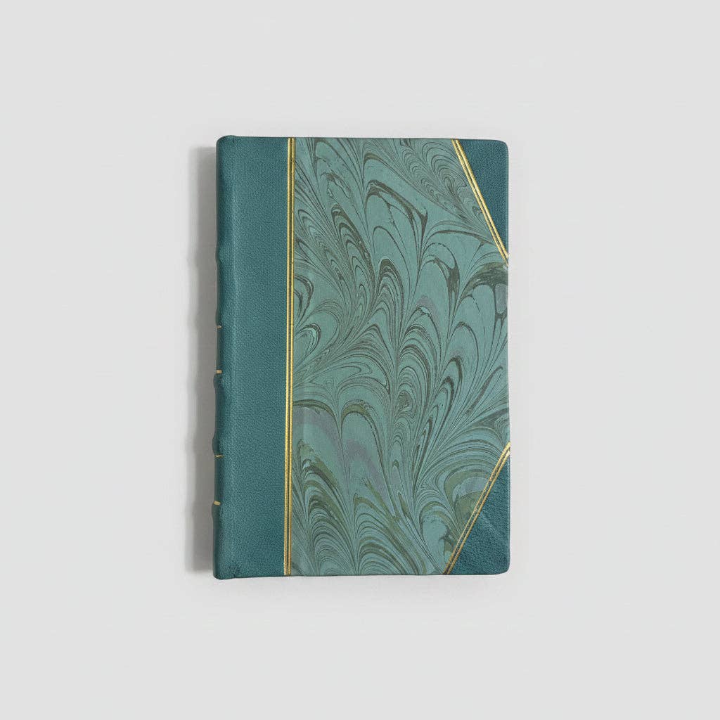 Marbled Paper Journal - Teal