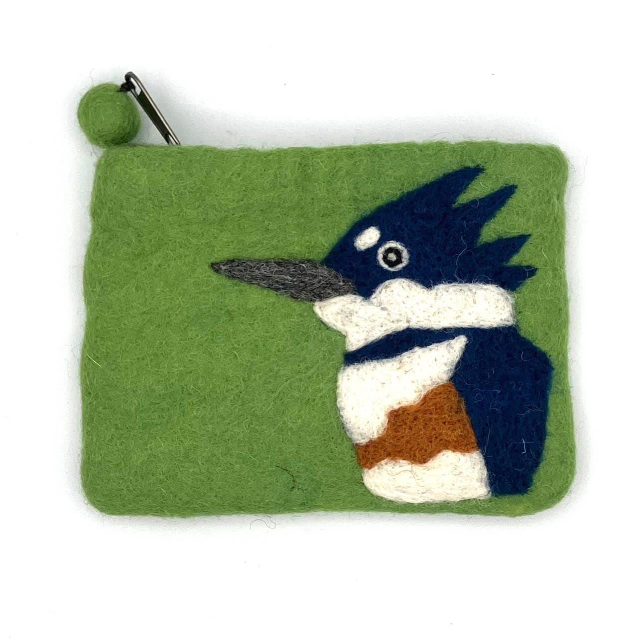 Belted Kingfisher Felt Coin Purse