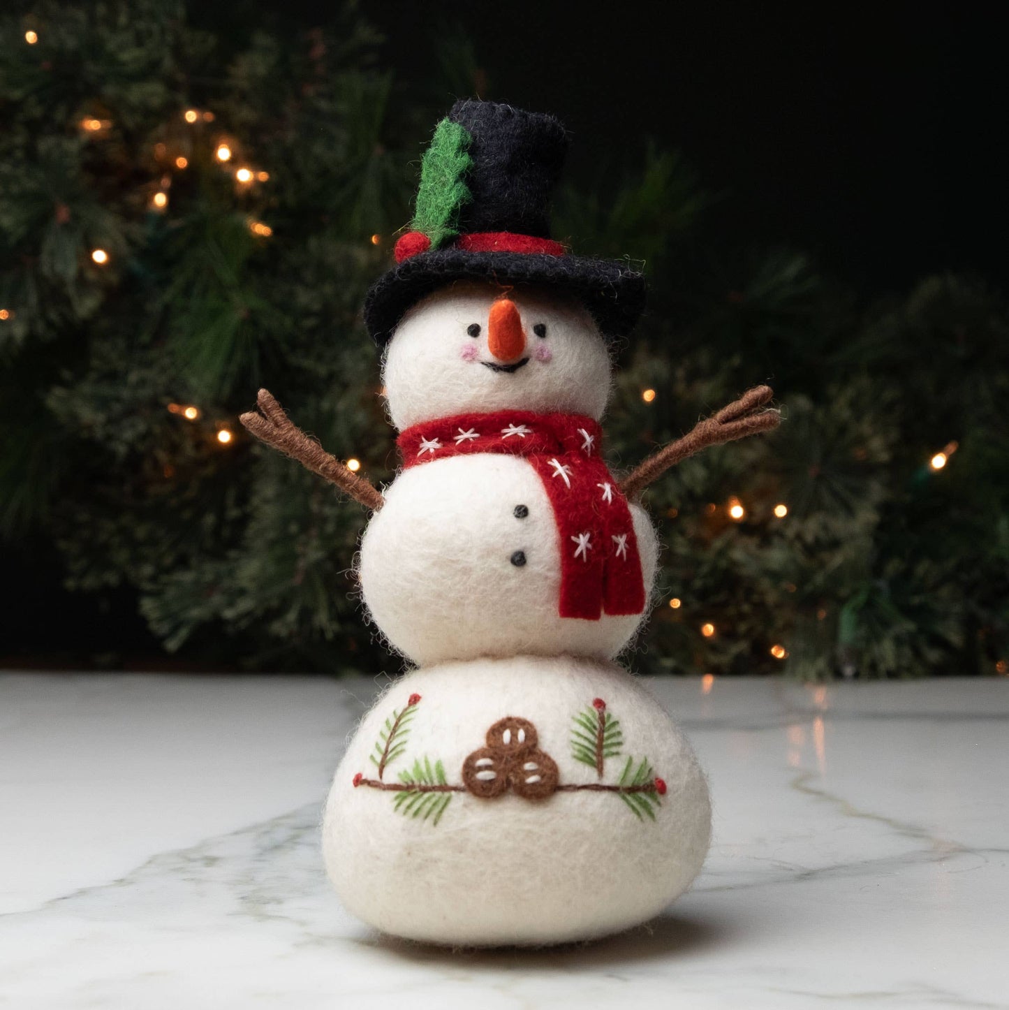Felt Snowman - Red Scarf